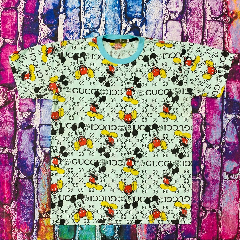 Mickey Mouse AOP bootleg tee size Large